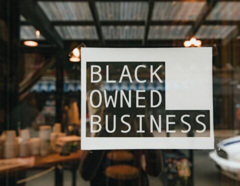 Black-owned business sign