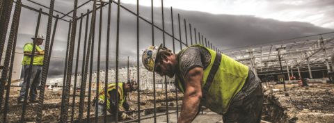 Construction Workers building