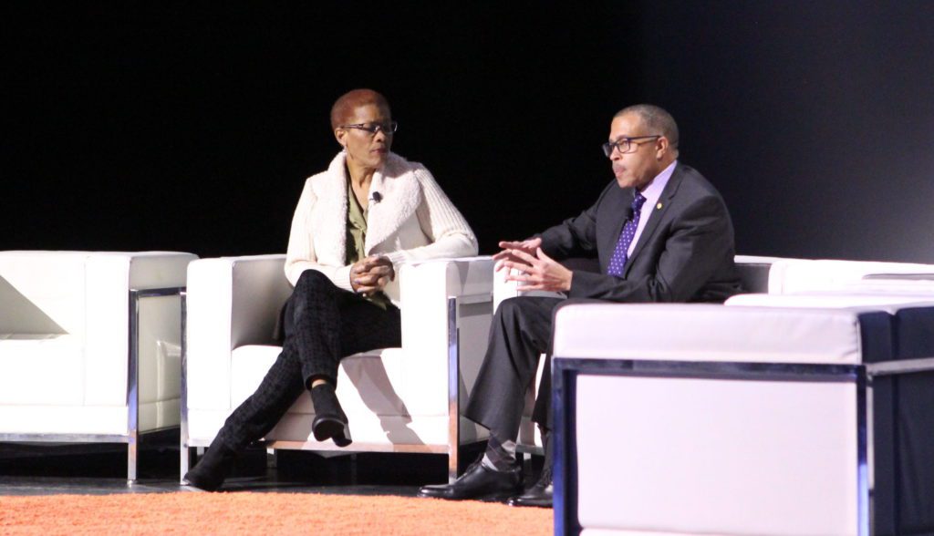 Detroit Police Chief James Craig, Detroit Free Press columnist Rochelle Riley - Detroit Policy Conference