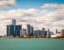Downtown Detroit skyline on the river