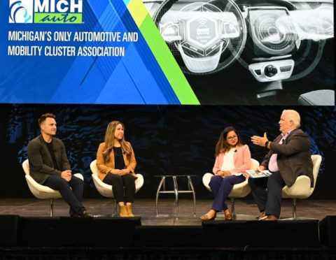 Mobility Tech Star panelists at the Detroit Auto Show