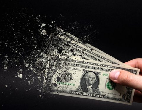 money evaporating