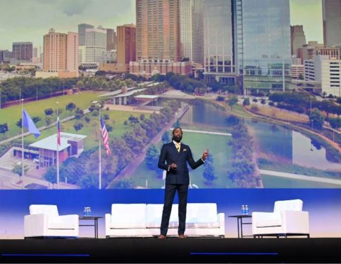 Antoine Bryant speaks at the 2023 Detroit Policy Conference.