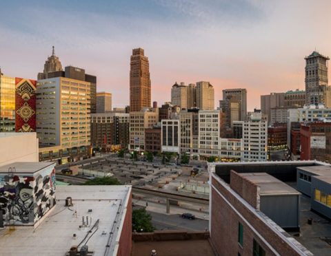 Buildings in Downtown Detroit