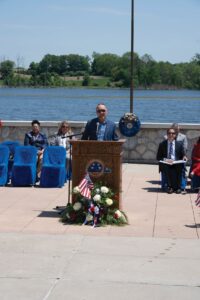 Oakland County Executive Dave Coulter at Memorial Day event at Great Lakes National Cemetery.