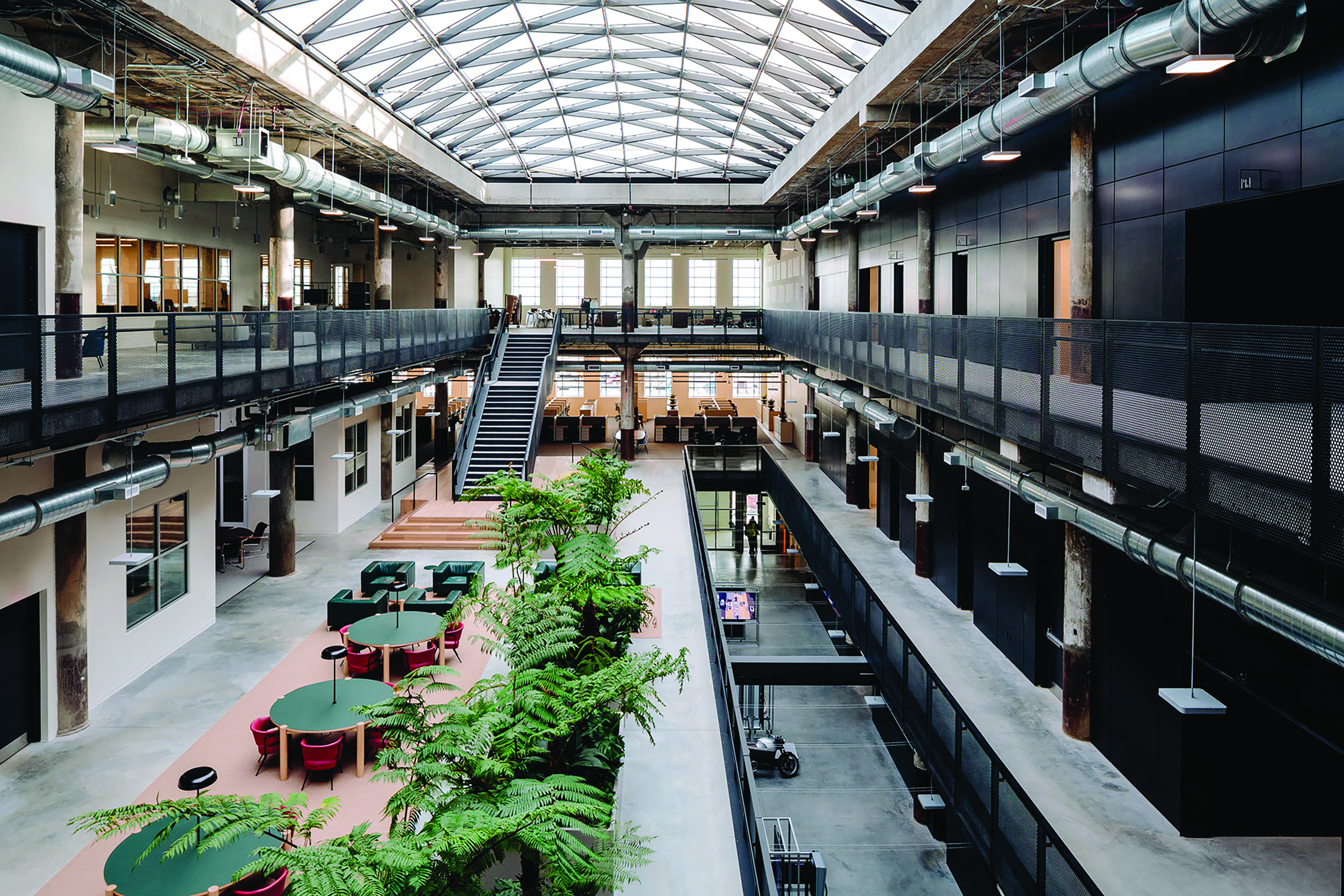 Interior of NewLab at Michigan Central