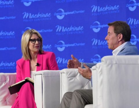 WDIV's Christy McDonald interviews Bill Ford at the 2023 Mackinac Policy Conference