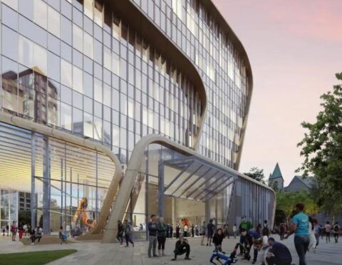 Rendering of U-M Innovation Center in Detroit