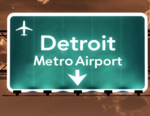 Detroit Airport sign