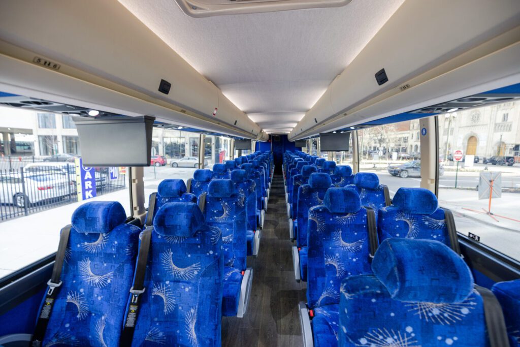 Interior of Detroit Air Express bus