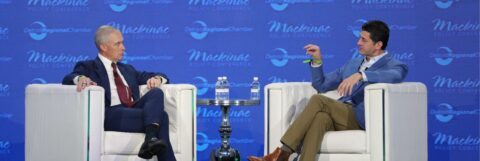 2024 Mackinac Policy Conference Harold Ford Jr and Paul Ryan