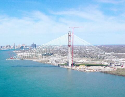 Gordie Howe Bridge Progress Photo