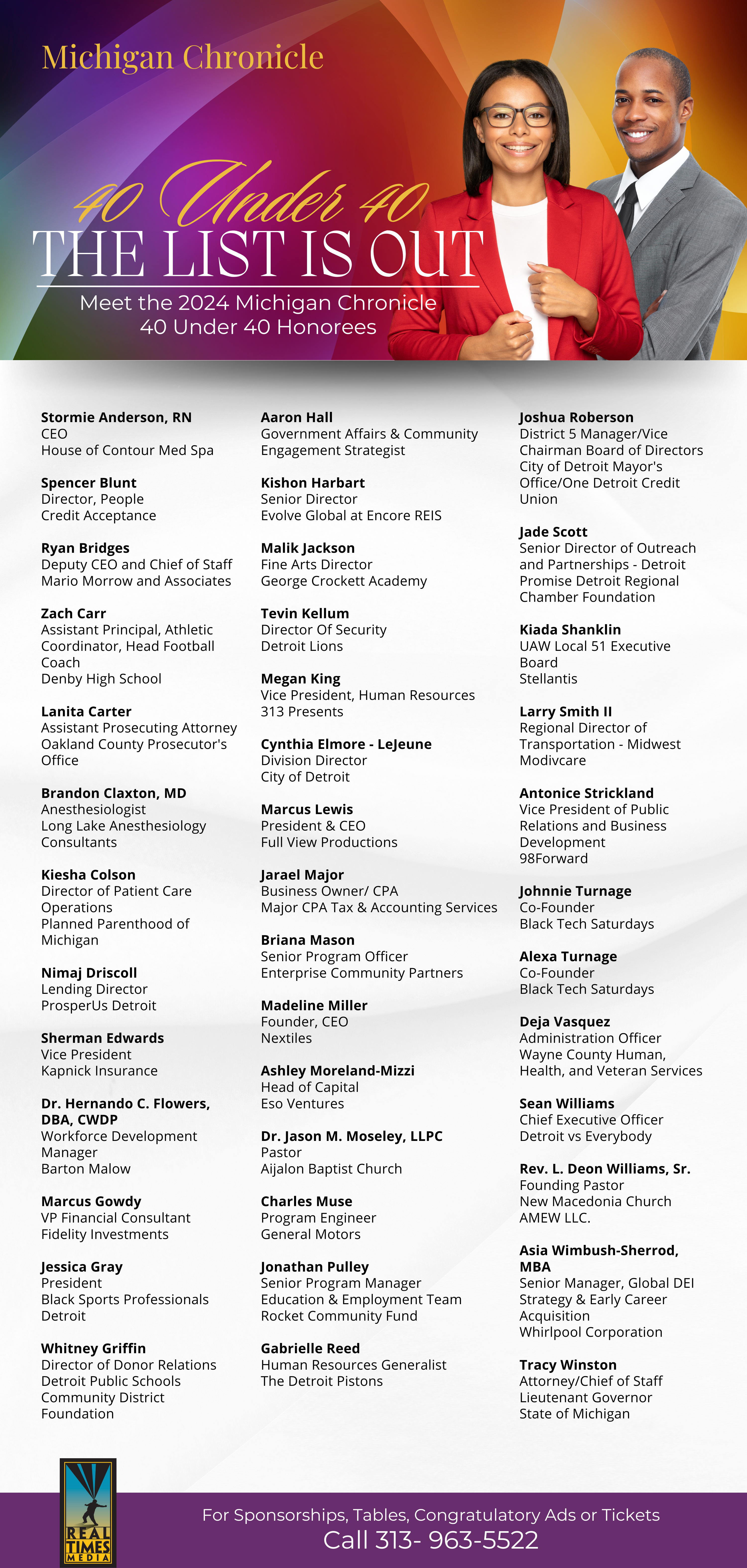 Michigan Chronicle's 2024 40 Under 40 List