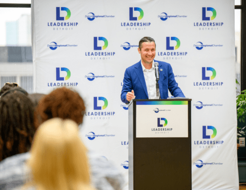 Devon at Leadership Detroit Class 44 Graduation