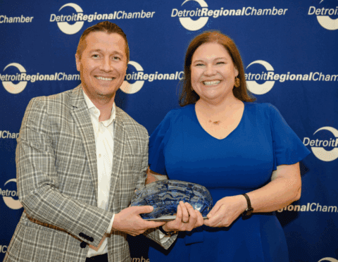 leadership detroit 2025 spring soiree (1) - devon o'reilly and jeanette pierce