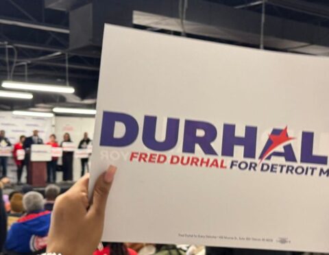 Fred Durhal for mayor sign