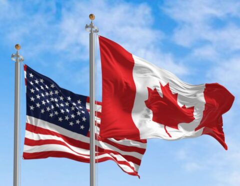 U.S. and Canada flag