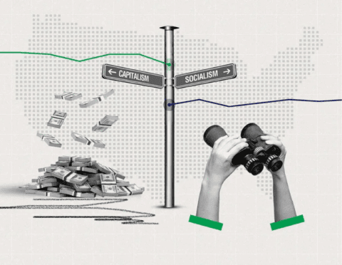 Image of Capitalism Slips to 54% in U.S. - web feature