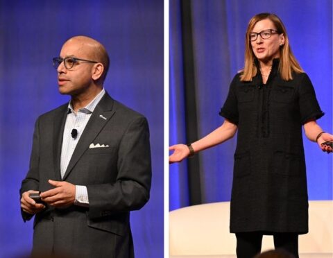 Sandy K. Baruah and Megan Spantiz at the 2026 Detroit Policy Conference
