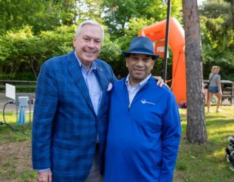 Sandy K. Baruah and Paul Glanz at the Kidney Walk