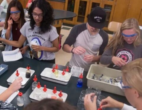 Students participate in the Monroe County Community College dual enrollment program.