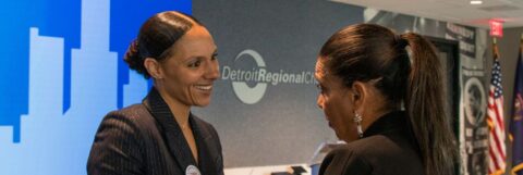 Mayor Mary Sheffield at the Detroit Regional Chamber