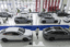 BYD electric vehicles at a showroom in Shanghai in 2025.