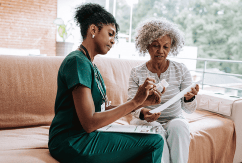 Health professional medical care at home, prescription