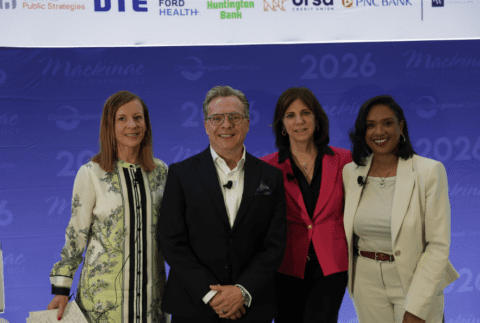 Megan Spanitz, Charles Burke, Patricia Mooradian, and Robin Terry at the 2026 Mackinac Policy Conference