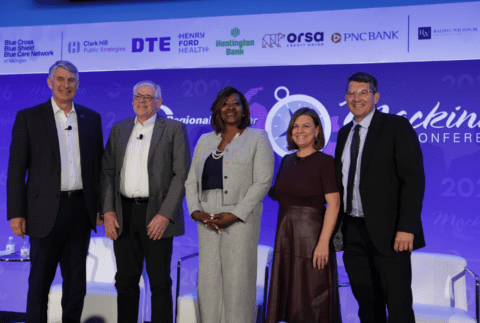 David Egner, Greg Handel, Nerita Hughes, Brandy Johnson, and Glenn Maleyko at 2026 Mackinac Policy Conference