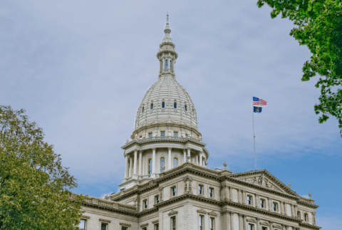 Exterior of the Michigan State Capitol Building in Lansing
