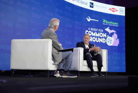 Rick Albin and Mike Rogers at the 2026 Mackinac Policy Conference