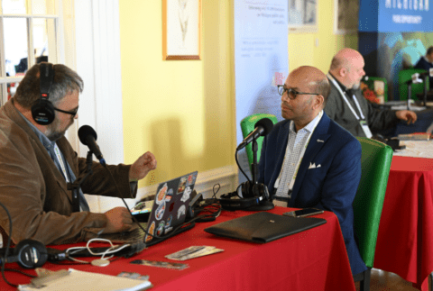 Jer Staes and Sandy K. Baruah at 2026 Mackinac Policy Conference
