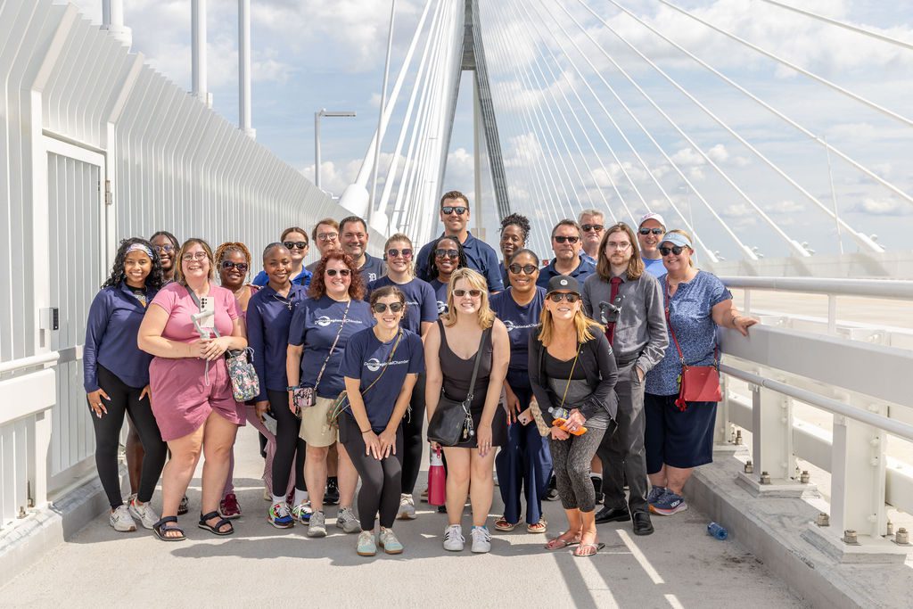Chamber team members on the Gordie Howe International Bridge