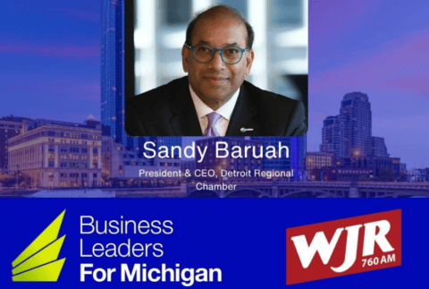 Sandy K. Baruah on WJR with Business Leaders For Michigan